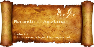 Morandini Jusztina névjegykártya